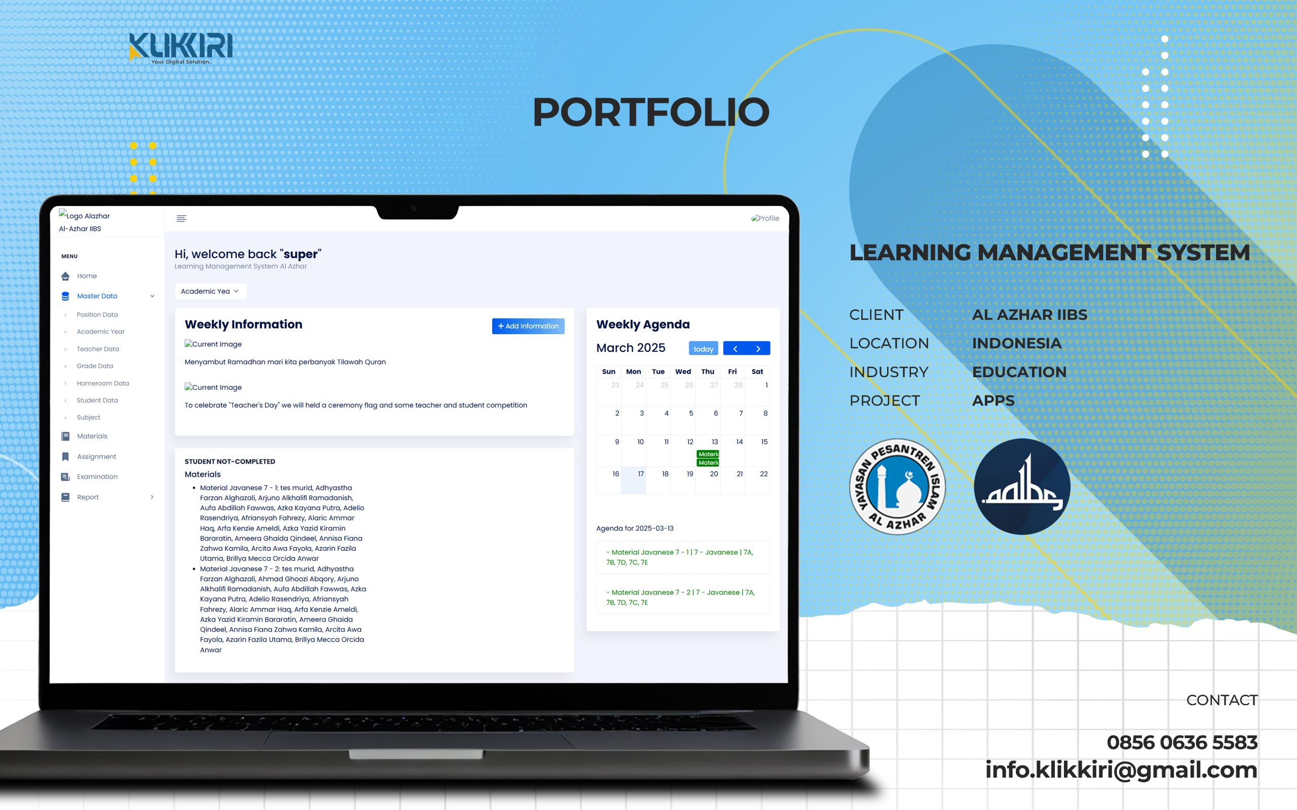 PORTFOLIO _ APLIKASI LMS AL AZHAR IIBS